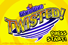 Wario Ware Twisted title screen for GameBoy Advance